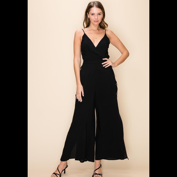 Only 1 Left 🔥 NWT Classic Chic Jumpsuit w/ Buttonside Decorative Details - Picture 2 of 8